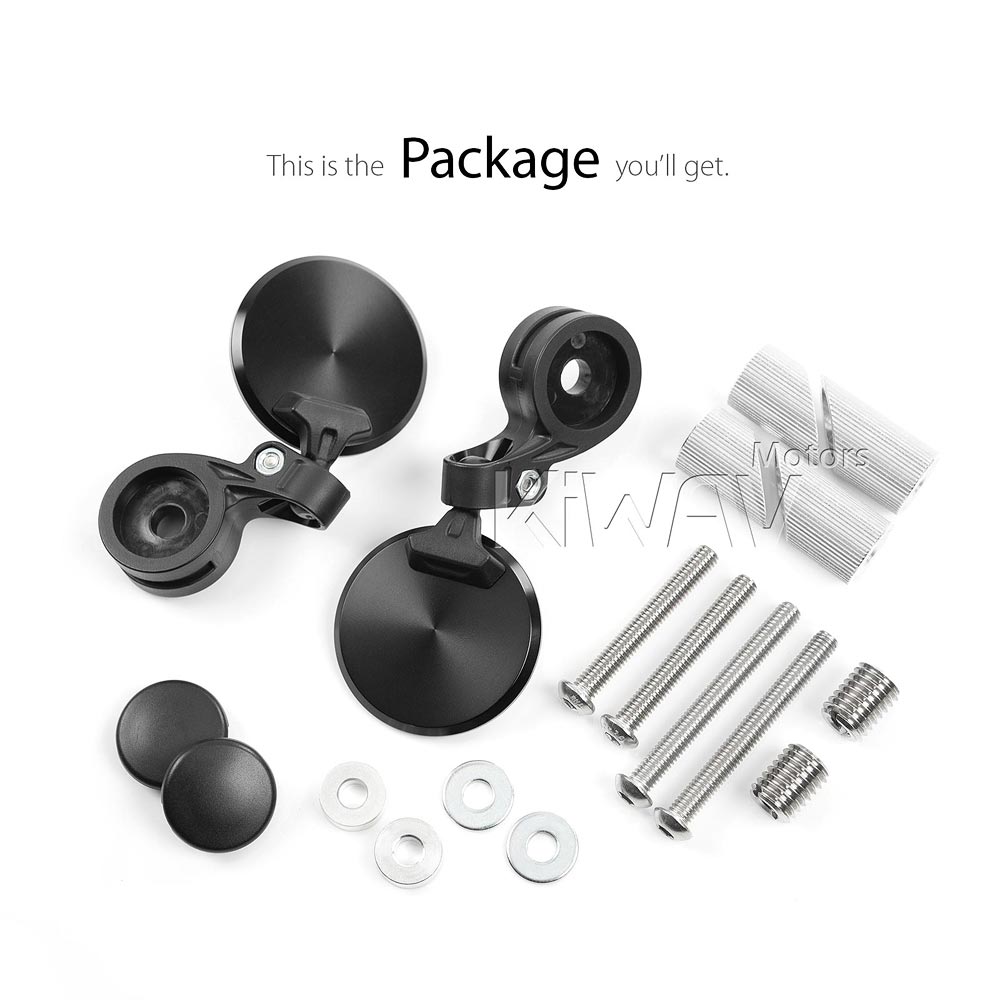 バーエンドミラー: バーエンドミラー オービクス 黒 左右セット 12mm