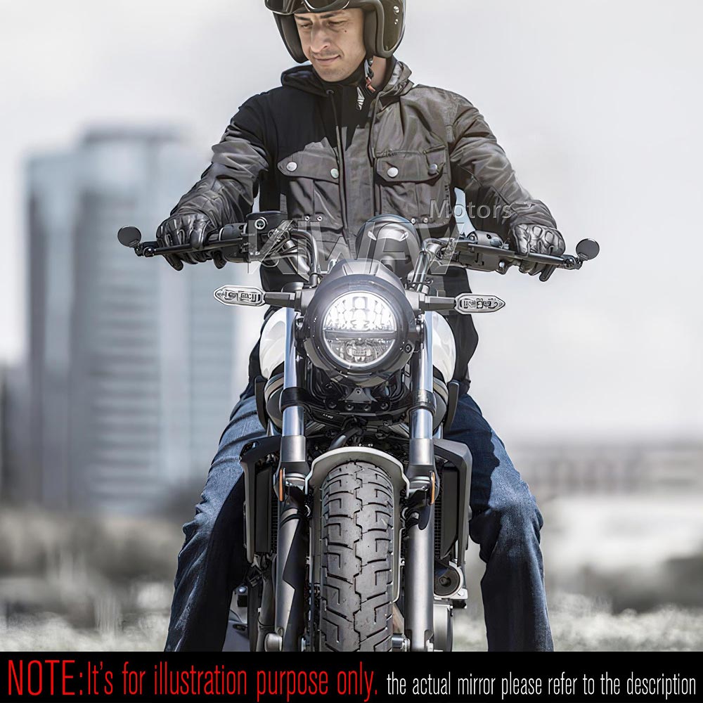 バーエンド: バーエンドミラー オービクス 黒 左右セット M8ネジ式