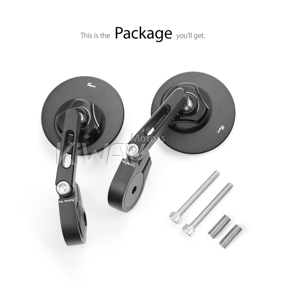 Bar end Mirrors Orbii Black Bar End Mirrors A Pair For M8 Threaded 