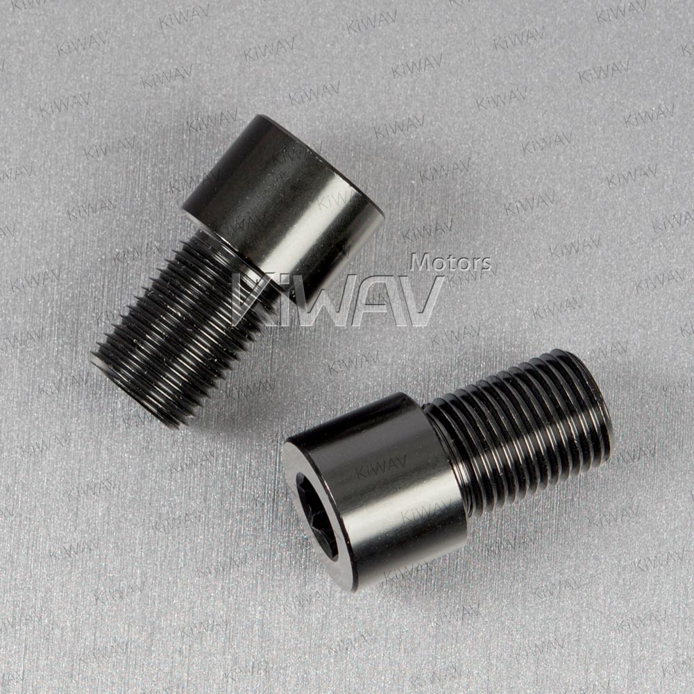 ミラーアダプター: バーエンド用ネジ径アダプター 6mmネジ から 16mm