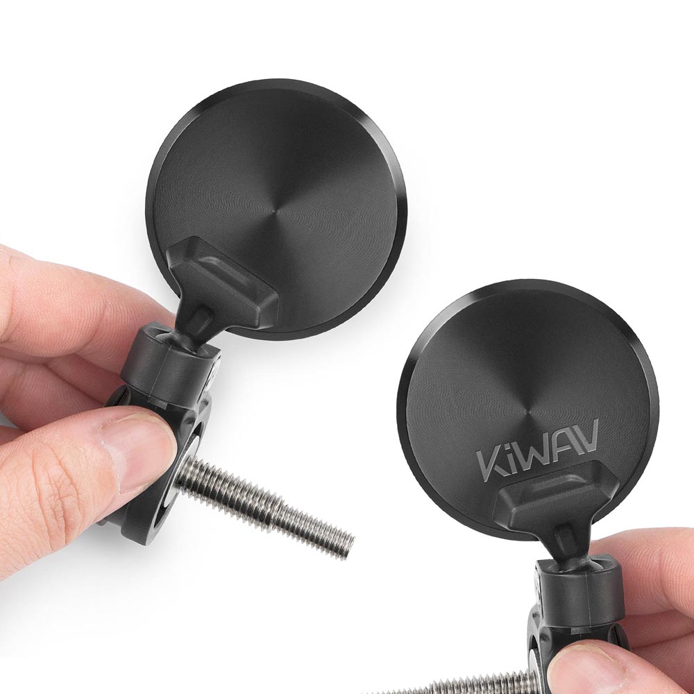 バーエンド: バーエンドミラー オービクス 黒 左右セット 8mmネジ式