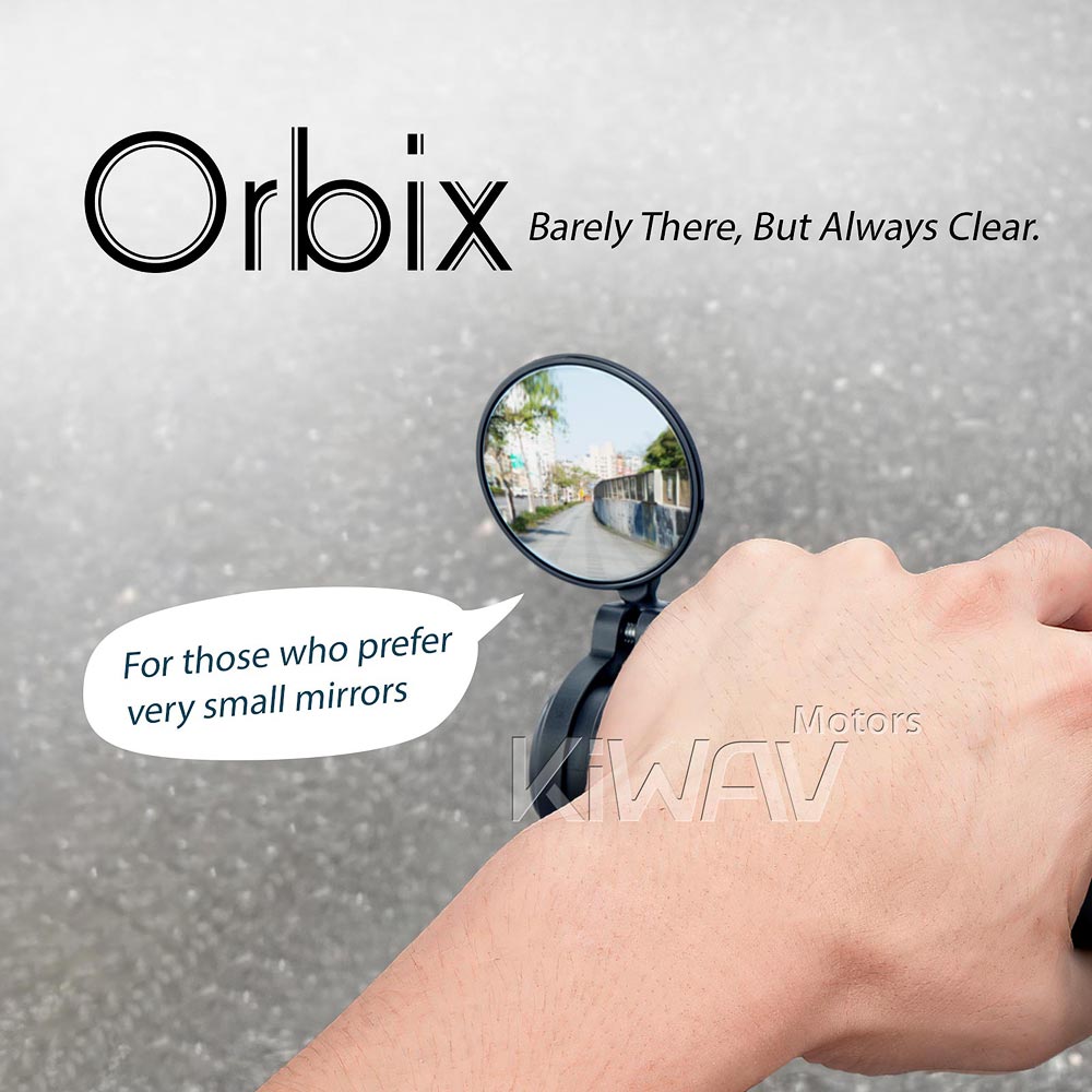 バーエンド: バーエンドミラー オービクス 黒 左右セット 8mmネジ式