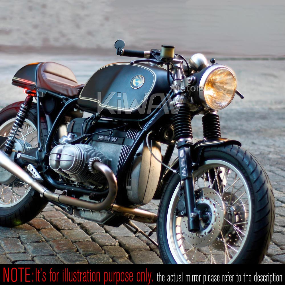 バーエンド: バーエンドミラー オービクス 黒 左右セット 8mmネジ式