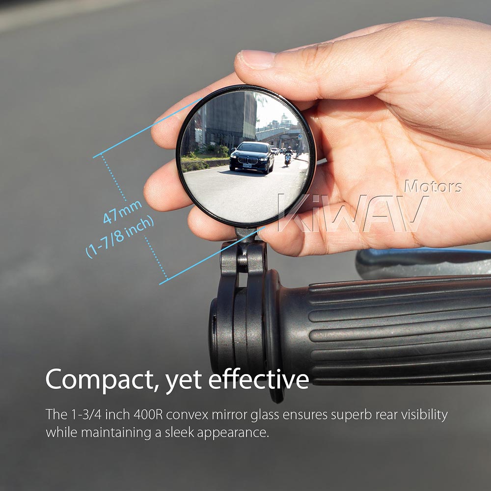 バーエンド: バーエンドミラー オービクス 黒 左右セット 8mmネジ式