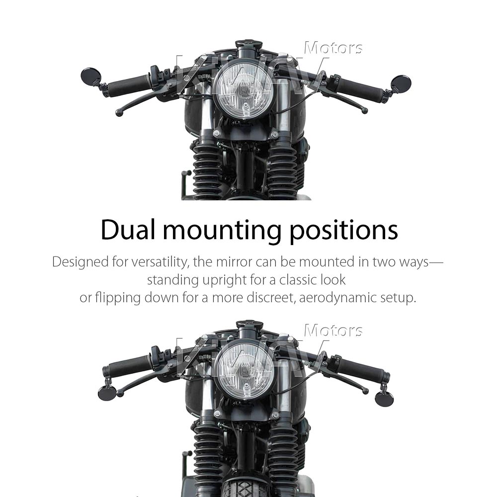 バーエンド: バーエンドミラー オービクス 黒 左右セット 8mmネジ式