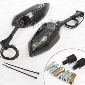 Lucifer carbon LED mirrors with sequential effect compatible with BMW