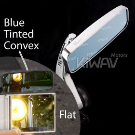 Classic chrome bar end mirrors compatible with Indian Scout Bobber