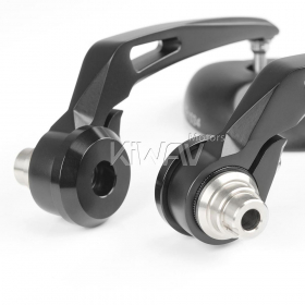 Retro black bar end mirrors compatible with Indian Scout Bobber