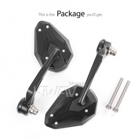 ViperII black bar end mirrors compatible with Indian Scout Bobber