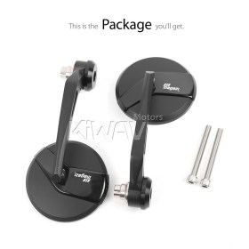 Missie black bar end mirrors compatible with Indian Scout Bobber