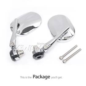 Stark chrome bar end mirrors compatible with Indian Scout Bobber