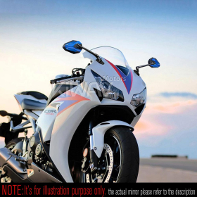 ViperII all blue fairing mount mirrors w/ black adapter compatible with Ducati Panigale