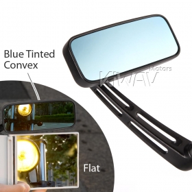 ClassicMX black fairing mount mirrors w/ black adapter compatible with Ducati Panigale