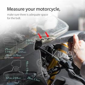 ClassicMX chrome fairing mount mirrors w/ black adapter compatible with Ducati Panigale