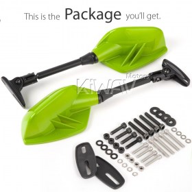 Fin green fairing mount mirrors compatible with Ducati Panigale
