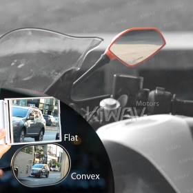 Fin orange fairing mount mirrors compatible with Ducati Panigale