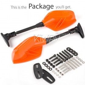 Fin orange fairing mount mirrors compatible with Ducati Panigale