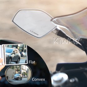 Fin silver fairing mount mirrors compatible with Ducati Panigale