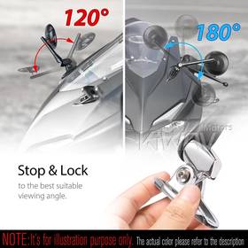 Retro chrome fairing mount mirrors w/ chrome adapter Compatible compatible with Ducati Panigale