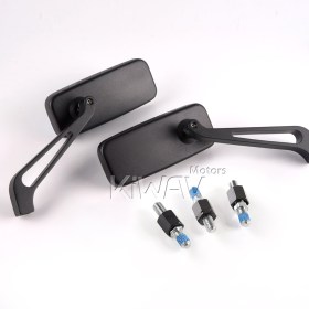 Classic black mirrors for 8mm scooters and motorcycles