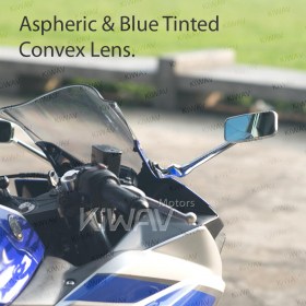 Classic Plus chrome fairing mount mirrors w/ chrome adapter compatible with Ducati Panigale