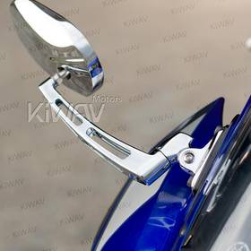 Stark chrome fairing mount mirrors w/ chrome adapter compatible with Ducati Panigale