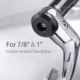 Classic chrome bar end mirrors for 7/8, 1, 1-1/4 Inch hollow handlebar