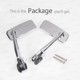 Classic chrome bar end mirrors for M6 threaded handlebars