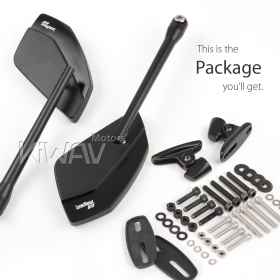 CleaverII black with black adapter compatible with Ducati Panigale