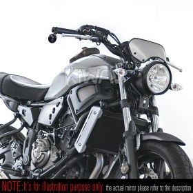 Orbix black motorcycle bar end mirror one piece compatible with Yamaha M16 threaded handlebars