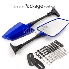 Hawk blue fairing mount mirrors compatible with Ducati Panigale