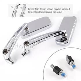 ClassicMX chrome mirrors compatible with Harley Davidson Street 500/750