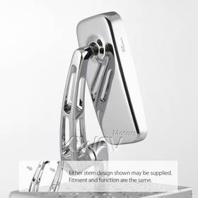 ClassicMX chrome mirrors for 8mm scooters and motorcycles
