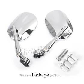 Stark chrome bar end mirrors for 1, 1-1/4 Inch hollow end handlebars