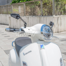 Blade black mirrors compatible with most modern Vespa models, GTS/ GTV/ LX/ LT/ LXV/ S