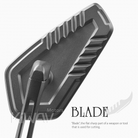Blade black mirrors universal fit for 8mm mirror thread