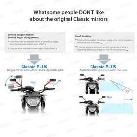 Classic Plus black compatible with Harley and Metric 10mm bikes