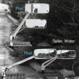 Classic Plus black mirrors compatible with most modern Vespa models, GTS/ GTV/ LX/ LT/ LXV/ S