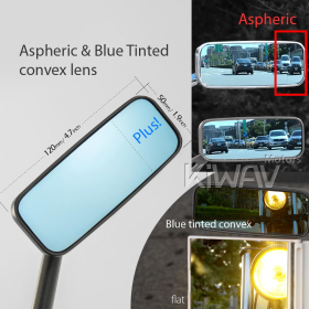 Classic Plus black mirrors compatible with most modern Vespa models, GTS/ GTV/ LX/ LT/ LXV/ S