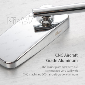 Classic Plus chrome mirrors compatible with most modern Vespa models, GTS/ GTV/ LX/ LT/ LXV/ S