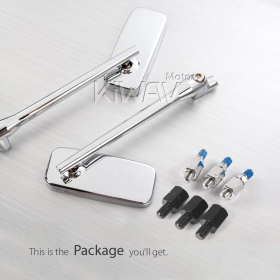 Classic Plus chrome mirrors compatible with most modern Vespa models, GTS/ GTV/ LX/ LT/ LXV/ S