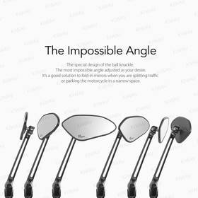 Horus black mirrors universal fit for 10mm mirror thread