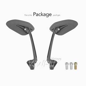 Horus black mirrors universal fit for 10mm mirror thread