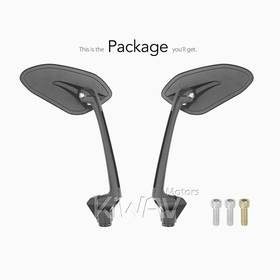 Horus black mirrors universal fit for 8mm mirror thread