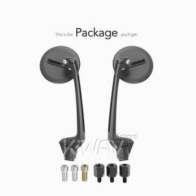 Ojo black mirrors compatible with most modern Vespa models, GTS/ GTV/ LX/ LT/ LXV/ S