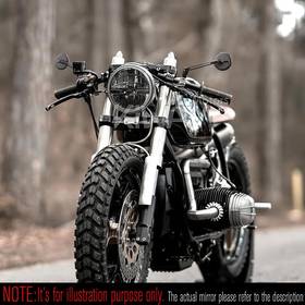 Ojo black mirrors compatible with most Harley Davidson