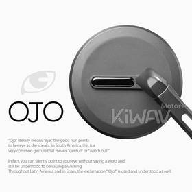 Ojo black mirrors compatible with most Harley Davidson