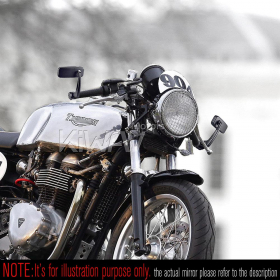 Classic black bar end mirrors for M8 threaded handlebars