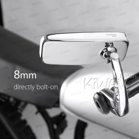 Classic chrome bar end mirrors for M8 threaded handlebars