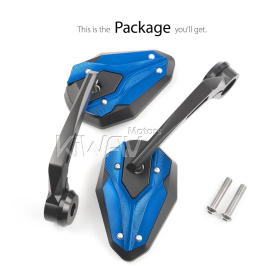 ViperII all blue bar end mirrors for M8 threaded handlebars